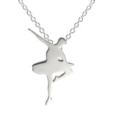 Sterling Silver Ballerina Pirouette Pendant and Chain