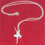 Sterling Silver Ballerina Pirouette Pendant and Chain