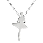 Sterling Silver Ballerina Releve Pendant and Chain