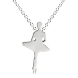 Sterling Silver Ballerina Releve Pendant and Chain