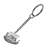Pewter Keyring - Viking - Longship