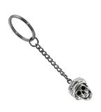 Pewter Keyrings - Pirate - Skull With Bandanna