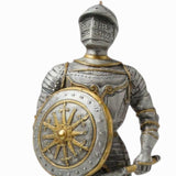 Metal Knight Statue - 15th Century Flail & Shield Knight