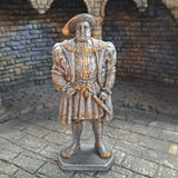 Henry VIII Metal statue close up