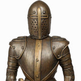 Bronzed Knight Statue - Lion Rampant Knight