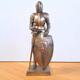 Medieval Shield with Lion Rampant Shield Resin Knight on desk