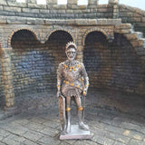 Metal Knight Statue - Fleur and Lion Shield