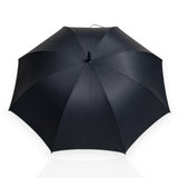 Black umbrella on a white background