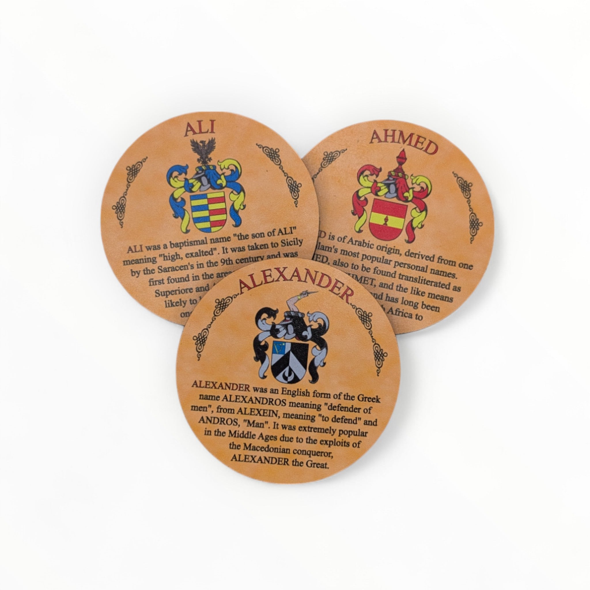 Customisable Heraldic Coasters