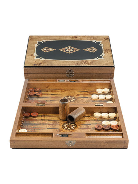 Classic Medium Size Backgammon (38cm X 2cm X 6cm) - TimeLine Gifts