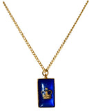 Blue Enamelled Crown Pendant - TimeLine Gifts