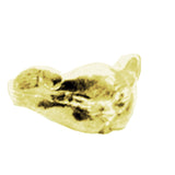Gold Ring - Victorian - Cat Face