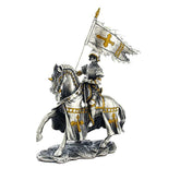 Metal Knight Statue - Mounted Pennant Knight