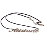 "Attitude" Large Pendant - Polished Hematite - TimeLine Gifts