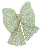 Bow Clear Crystal Brooch - TimeLine Gifts