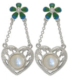 Heart and Flower Earrings - TimeLine Gifts