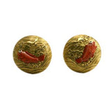 Japanese Inro Fish Clip Earrings - TimeLine Gifts