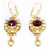 Lombardy Earrings (Red Siam Stone) - TimeLine Gifts