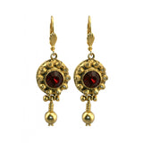 Lombardy Earrings (Red Siam Stone) - TimeLine Gifts