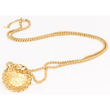 Rope and Faux Pearl Pendant