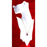 Rose Heart Pendant On Chain