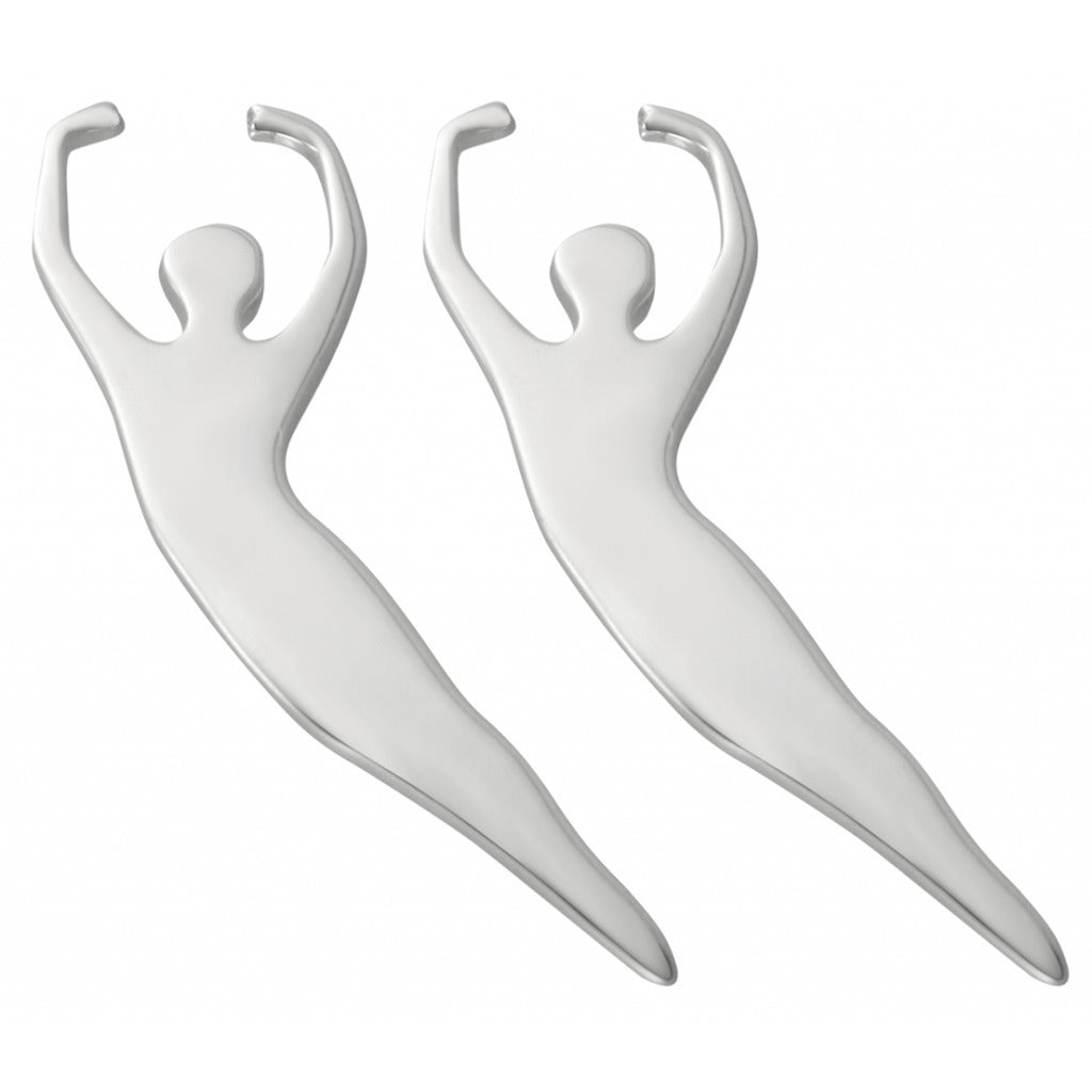 Sterling Silver Male Ballet Dance 5th Pas de Poisson Earrings - TimeLine Gifts