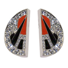 Art Deco Fan-Shaped Earrings Clip-On - TimeLine Gifts