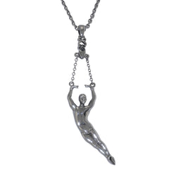 Male Ballet Dancer, in 5th pas de poisson, Pendant - Hematite Plated - TimeLine Gifts