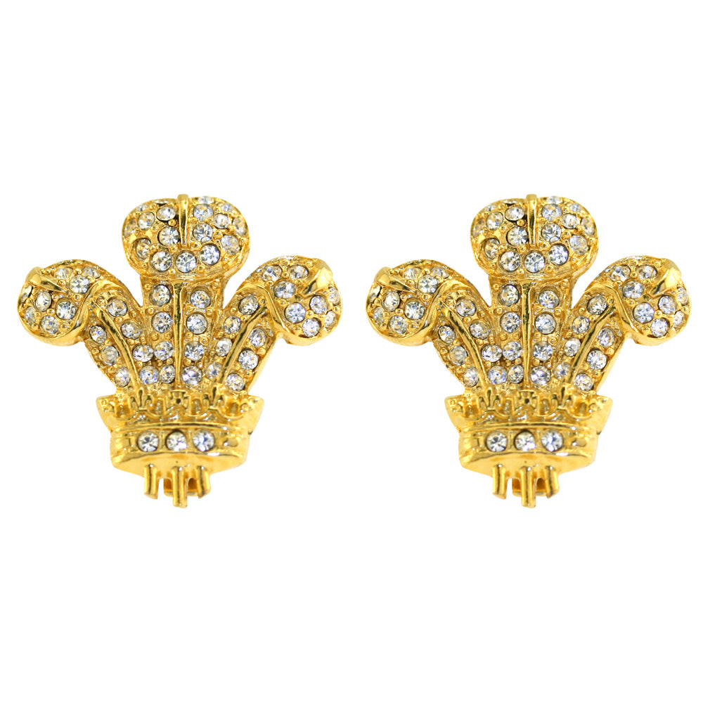 Prince of Wales clip earrings - TimeLine Gifts