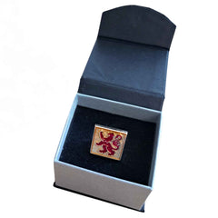 Lion Rampant Red and Gold Badge Pin Boxed