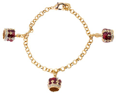 Three Crown Charm Bracelet