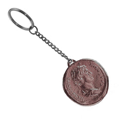 Pewter Keyring - Roman - Nero Coin