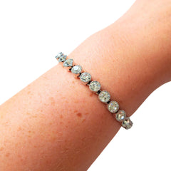 Crystal Tennis Bracelet on wrist