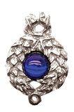 Pewter Pendant - Roman - Laurel Wreath Gemmed