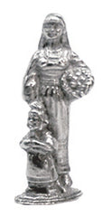 Pewter Figure - Viking - Woman & Child