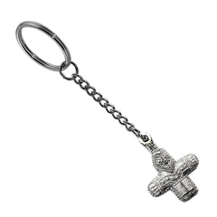 Pewter Keyring - Viking - Crucifix