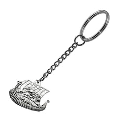 Pewter Keyring - Viking - Longship