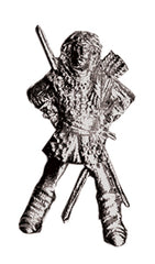 Pewter Badgepin - Robin Hood - Robin Hood In Saltire