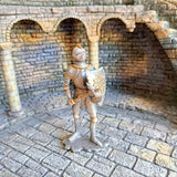 Knight with battleaxe metal knight figure 