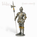 Metal Knight Statue - 16th Century Halberd Knight