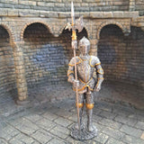 Knight with halberd close up 