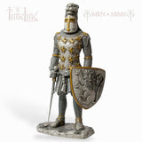 Metal Knight Statue - 13th Century Lion Crested Knight