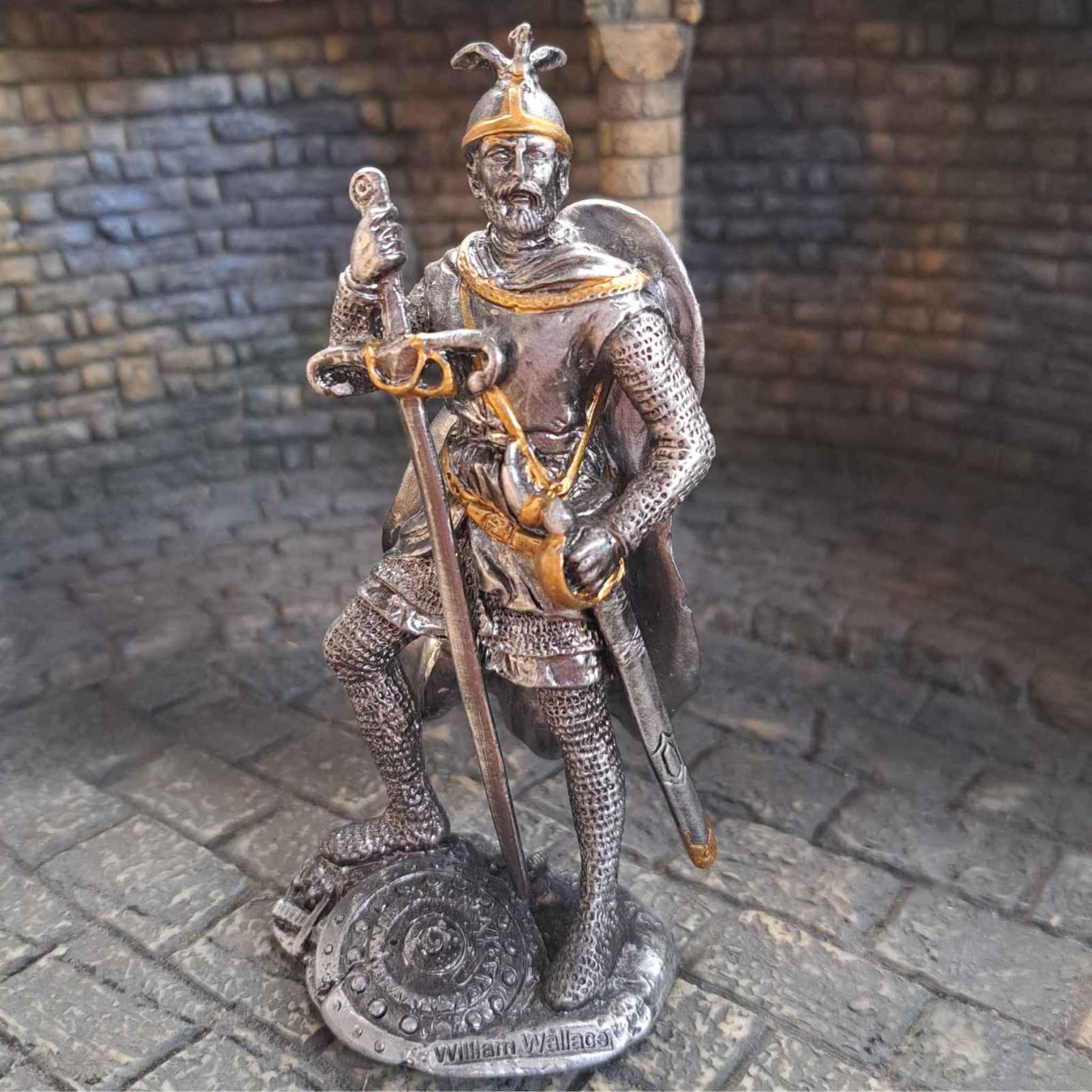 William Wallace metal figurine close up