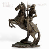 Bronzed Knight Statue - Mounted Tournament Knight Rearing