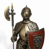 Bronzed Knight Statue - Shielded Eagle Knight