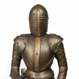 Bronzed Knight Statue - Lion Rampant Knight