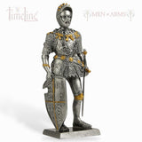 Metal Knight Statue - Fleur and Lion Shield