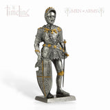Metal Knight Statue - Fleur and Lion Shield