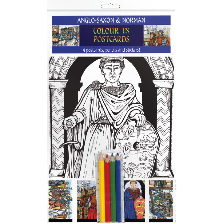 Anglo-Saxon & Norman - A5 Colour-in Postcards - TimeLine Gifts