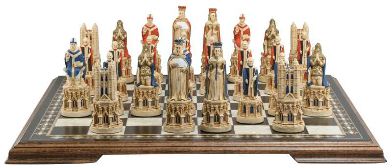 Medieval Cathedral - Hand Painted Chess Set - TimeLine Gifts